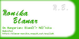 monika blanar business card